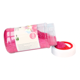 Liderpapel Purpurina Fantasía Color Metalico Rosa Pastel Bote 250 gr