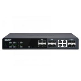 QNAP QSW-M1204-4C switch Gestionado 10G Ethernet (100/1000/10000) Negro Precio: 881.89000031. SKU: S55007055