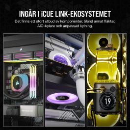 Corsair CO-9051023-WW Kit de Expansión de Ventilador PWM iCUE LINK RX140 RGB de 140 mm en Blanco para Refrigeración de PC