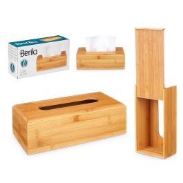 Caja Portapañuelos de Bambú Berilo 25x8x13 cm - Natural (12 Unidades) Precio: 62.89999991. SKU: B18MF6FP8J