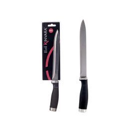 Cuchillo Mediano Kinvara Acero Inox 3.5x33x2 cm - Plata/Negro (24 Unidades) Precio: 44.5000006. SKU: S3602273