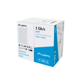 Lanberg 1 grb S Bobina Cable de Red Ethernet U/UTP Cat 5e, 250 MHz, 1000 Mbit/s, 100m, Gris Precio: 23.50000048. SKU: B197ANGG9L