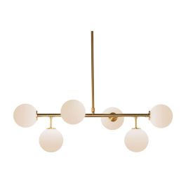 Lámpara de Techo DKD Home Decor 83 x 36 x 36 cm Cristal Dorado Metal Blanco Precio: 139.49999976. SKU: B1H4WP2L7M