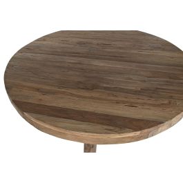 DKD Home Decor Mesa Comedor Item Home Redonda 160 x 160 x 78 cm Teca Reciclada Desmontable