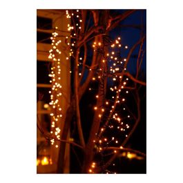 Lumineo Cortina Cascada Árbol 480 Leds Luz Cálida Exterior 2m Multifunción 8 Funciones Temporizador 12m IP44