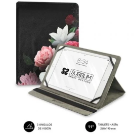 SUBBLIM funda de tablet Trendy Case Rosas 11"
