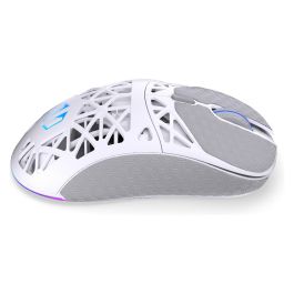 Endorfy LIV Plus Wireless Onyx White - Ratón Gaming Ambidiestro Óptico Inalámbrico Bluetooth 26000 DPI 6 Botones Programables RGB Blanco