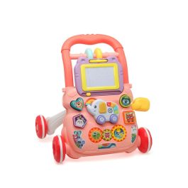 KioKids Correpasillos Andador de Actividades Interactivo para Bebés +12 Meses con Piano, Pizarra y Formas - Desarrollo y Paseo Rosa