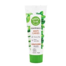 HAPPY BIO Dentífrico Anti Caries con Flúor, Menta y Aloe Vera Bio, Protege Esmalte, Vegano, 75 ml, Certificado Ecocert COSMOS ORGANIC Precio: 3.88999996. SKU: B1GD3VWHZR