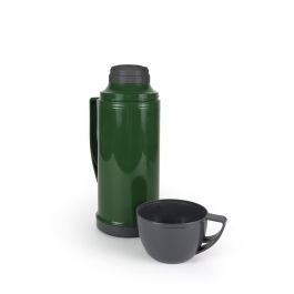 Thermosport Termo Plástico con Taza 1 Litro, Verde/Azul/Naranja, 11 x 29 x 13 cm (12 Unidades)