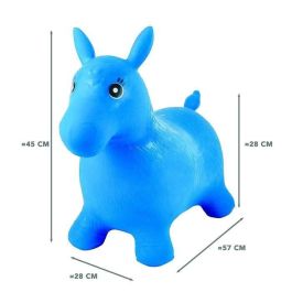 Lexibook Caballo de salto inflable azul para niños 3+ años, pony estable con bomba manual incluida, 50 cm de largo x 45 cm de alto Lexibook Caballo de salto inflable azul para niños 3+ años, pony estable con bomba manual incluida, 50 cm de largo x 45 cm de alto