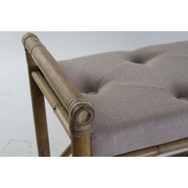 DKD Home Decor Descalzadora Tropical Marron Beige Bambu Algodon 44 x 54 x 100 cm