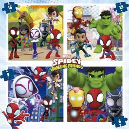 Puzzles progresivos 6-9-12-16 piezas spidey y sus increíbles amigos en maletin Puzzles progresivos 6-9-12-16 piezas spidey y sus increíbles amigos en maletin
