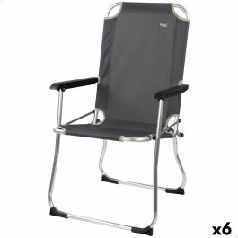 Silla Plegable para Camping Aktive Gris oscuro 45 x 91 x 47 cm (6 Unidades) Precio: 160.69000013. SKU: B15WDHE7ZB