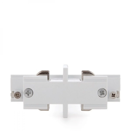 Conector Recto Carril Trifásico Blanco