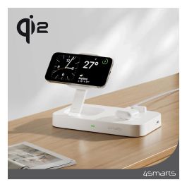 4smarts Qi2 Estación de Carga Inalámbrica Trident, Blanco, 25W