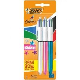 Bolígrafos de Tinta de Aceite Retráctil Bic 4 Colors Shine 9122751/ 3 unidades/ 4 Colores de Tinta/ Cuerpo Color Brillante Precio: 12.50000059. SKU: B17ZNXDX5K