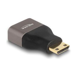 DeLOCK Adaptador HDMI Mini-C Macho a HDMI A Hembra, 8K 60 Hz, 7680x4320 Pixeles, Metal Gris
