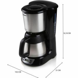 Domo DO709K Cafetera de filtro 1000W, 1L, 8 tazas, Pantalla LCD, Temporizador 24h, Acero inoxidable