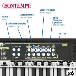 Teclado 37 Teclas Bontempi 42 x 4 x 15 cm (6 Unidades) Teclado 37 Teclas Bontempi 42 x 4 x 15 cm (6 Unidades)