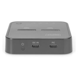 Digitus Estación Acoplamiento Dual M.2 NVMe SSD USB-C 3.2 Gen 2 Negro con Lector SD Tarjetas 10 Gbit/s