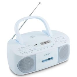 Medion AAAPE16805 Radio CD K7 FM con 2x3W RMS - Reproductor de Música Compacto y Portátil, Azul