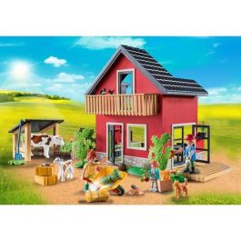 Casa de campo amueblada con zona de estar y dormir, con carretilla y vaca playmobil country Casa de campo amueblada con zona de estar y dormir, con carretilla y vaca playmobil country