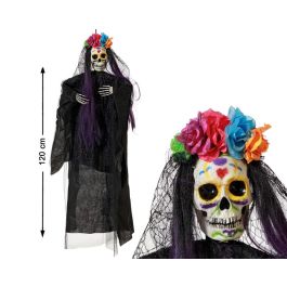 Figura Colgante Calavera Con Flores Y Vestido Negro 120 cm - Decoración Día de los Muertos Precio: 12.79000008. SKU: B18ZCKA2JK