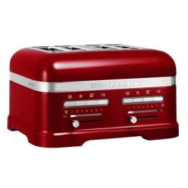 Kitchenaid 5KMT4205 Tostador para 4 Rebanadas Rojo Manzana, Tostador con 4 Ranuras Extra Grandes, 7 Posiciones de Tueste y Potencia Óptima