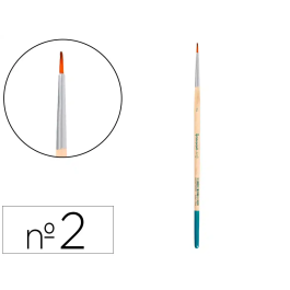 Liderpapel Pincel Nº 2 Punta Redonda Pelo Sintético Certificado FSC para Acrílica y Acuarela Precio: 14.641. SKU: B1HAX5YXS8