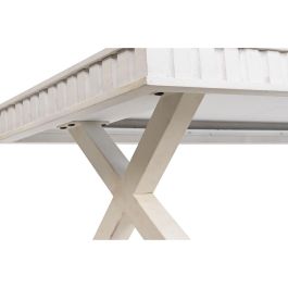 DKD Home Decor Mesa Centro Moderna Blanca de Madera Mango y Metal Desmontable | Largo 70 cm, Ancho 140 cm, Alto 42 cm DKD Home Decor Mesa Centro Moderna Blanca de Madera Mango y Metal Desmontable | Largo 70 cm, Ancho 140 cm, Alto 42 cm