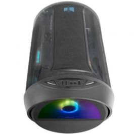 Mars gaming Caja MCCYLON MicroATX Negra con Diseño Cilíndrico Futurista y Ventana Panorámica para Gaming