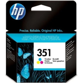 HP Cartucho de tinta original 351 Tricolor, Rendimiento Estándar, 170 páginas Precio: 41.89000035. SKU: S5600603