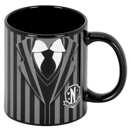 Wednesday Miércoles Taza Uniform Negro - Cerámica para bebidas calientes con caja regalo