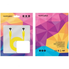Nanocable 10.20.2000-L25-Y Cable de Red Latiguillo RJ45 Cat.8.1 SSTP 40Gbps LSZH 25cm Amarillo