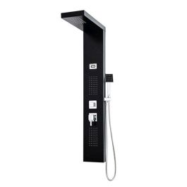 Columna de ducha de hidromasaje negra Torquay de ROUSSEAU - Pantalla LED Precio: 185.95000006. SKU: B15BBPBVDZ
