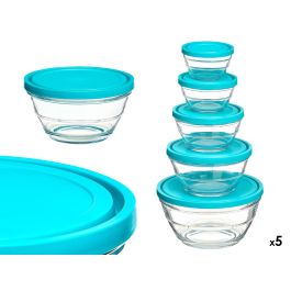Vivalto Set 5 Fiambreras Redondas Cristal Azul 2.4L 1.1L 600ML 280ML 180ML (Set de 6) Precio: 52.5000003. SKU: B16F7S28CL