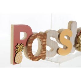 DKD Home Decor Decoracion Tropical Naranja Amarillo 4 x 12 x 44 cm (4 Unidades)