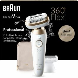 Braun Silk-épil 9 Flex Depiladora Eléctrica 9-041 3D Depilación Fácil Blanco / Dorado