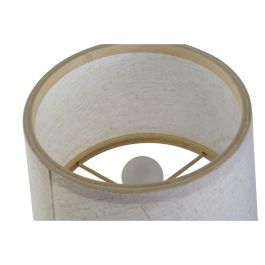 DKD Home Decor Lámpara de Sobremesa Urban Bambú Marrón Natural Plafón Tela 45x26x26 cm E27 50W