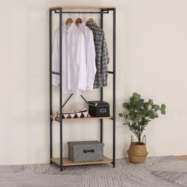 Home Deco Factory Perchero con 2 Estantes Colección Essentiel 60x40,4x167 cm