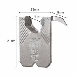 3M 3ph7-2wmr Gancho para paredes de yeso, carga máxima 7 kg, 23 x 23 x 4 mm, 2 unidades