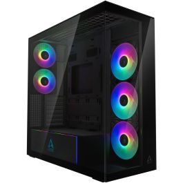 ARCTIC Xtender Mirror Black - Midi Tower ATX/EATX PC Gaming, Vidrio Templado, Soporte Vertical GPU, Negro
