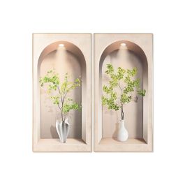 Cuadro Home ESPRIT Blanco Verde Beige Jarrón Escandinavo 80 x 3,5 x 160 cm (2 Unidades) Precio: 243.79000019. SKU: B17SAYLRNE
