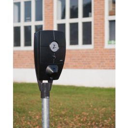 Next Green Soporte Cargador Poleplate 225 Z para Tubo 60mm, Compatible Zaptec PRO/GO, Garo Entity PRO, Acero Sueco