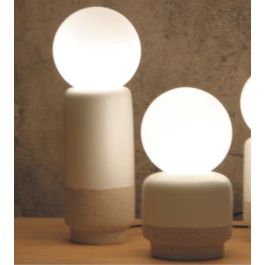 DKD Home Decor Lámpara Sobremesa Urban Bicolor Cerámica Cristal 10 x 26 x 10 cm (4 Unidades)