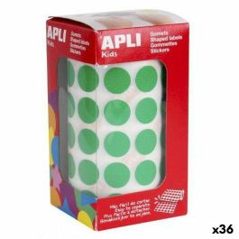 Pegatinas Apli Gomets Verde Redondo (36 Unidades)