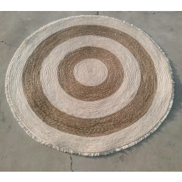 Alfombra DKD Home Decor Natural Beige Boho (150 x 150 x 1 cm)