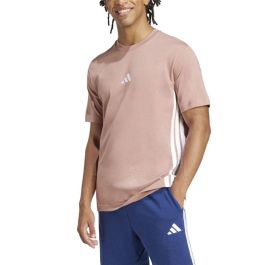 Camiseta de Manga Corta Hombre Adidas 3stripes Blanco Rosa 5-6 Años