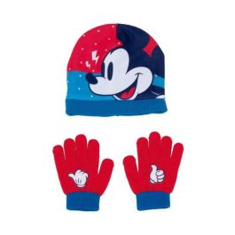 Gorro y Guantes Mickey Mouse Happy smiles Azul Rojo Gorro y Guantes Mickey Mouse Happy smiles Azul Rojo